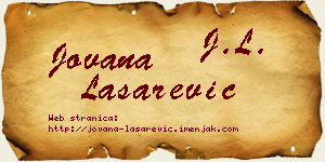Jovana Lašarević vizit kartica